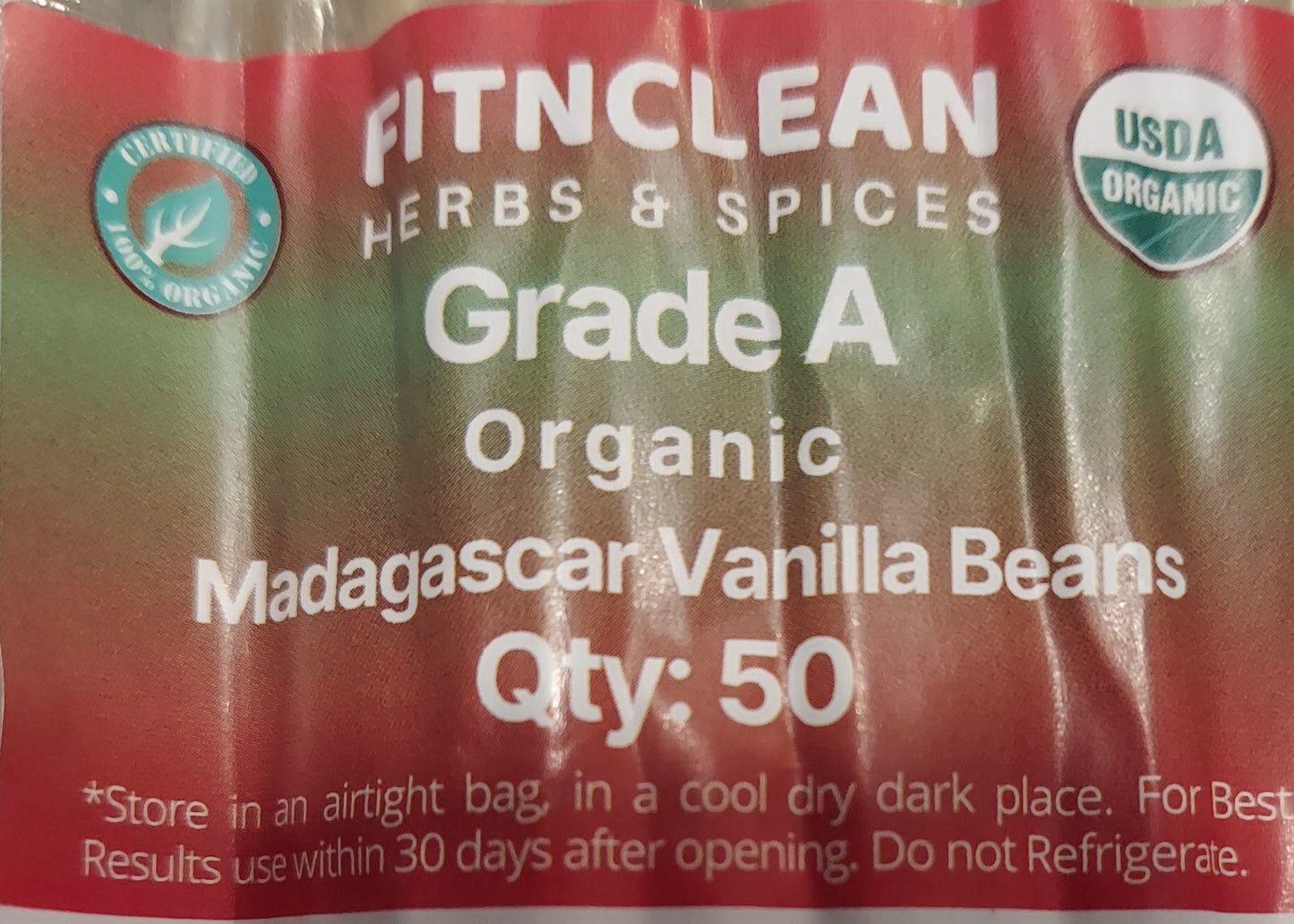 Organic Madagascar Pure Vanilla Extract 4oz