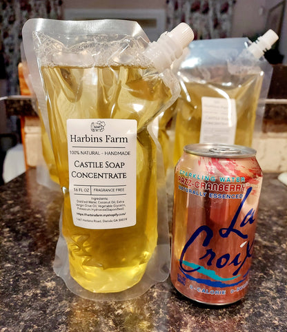 100% Natural Castile Soap Liquid Concentrate