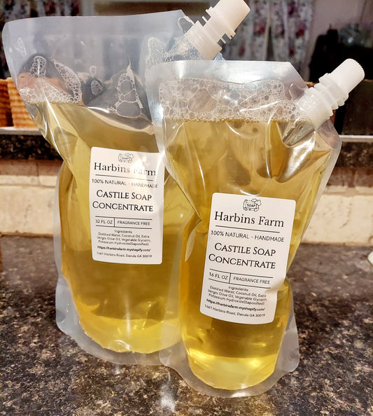 100% Natural Castile Soap Liquid Concentrate