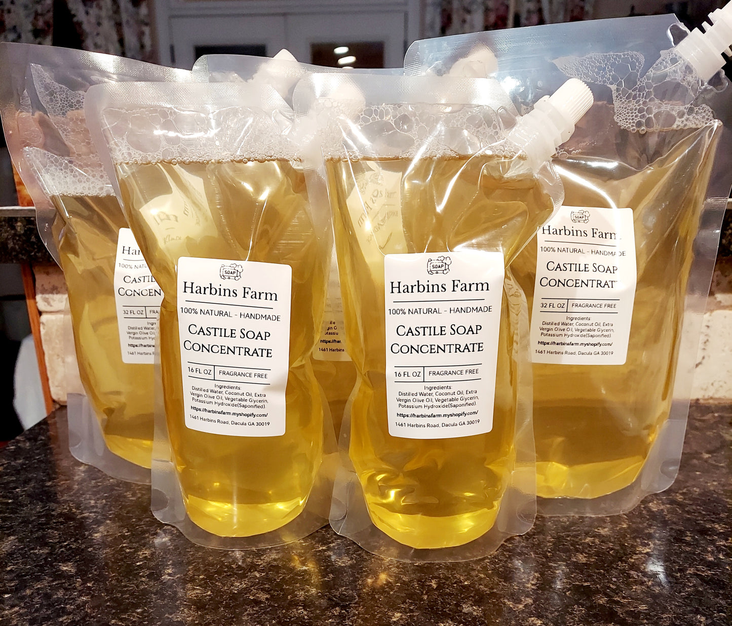 100% Natural Castile Soap Liquid Concentrate